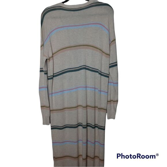 Heartloom Long Line Stripe Button Front Cardigan - Picture 2 of 8